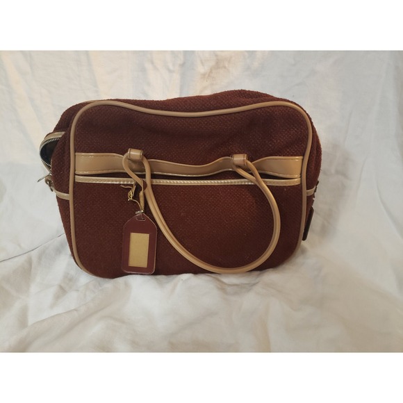 Vintage Skyway Carry-on Overnight Bag Brown Tweed MCM Circa 1970's - Picture 4 of 8